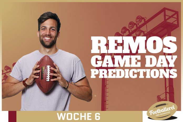 Remos NFL Week 6 Predictions