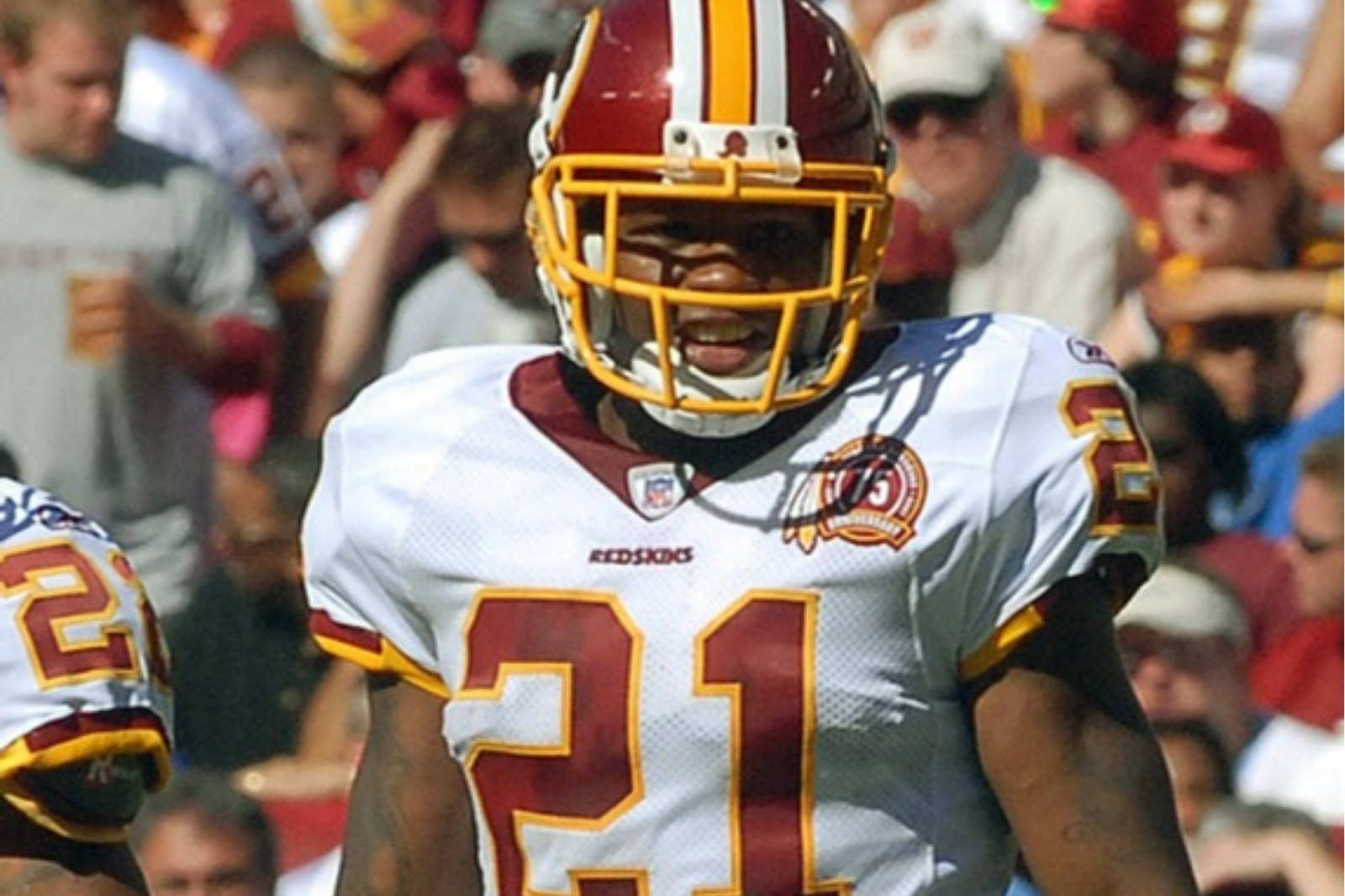 Sean Taylor im weißen Washington-Trikot mit der Nummer 21