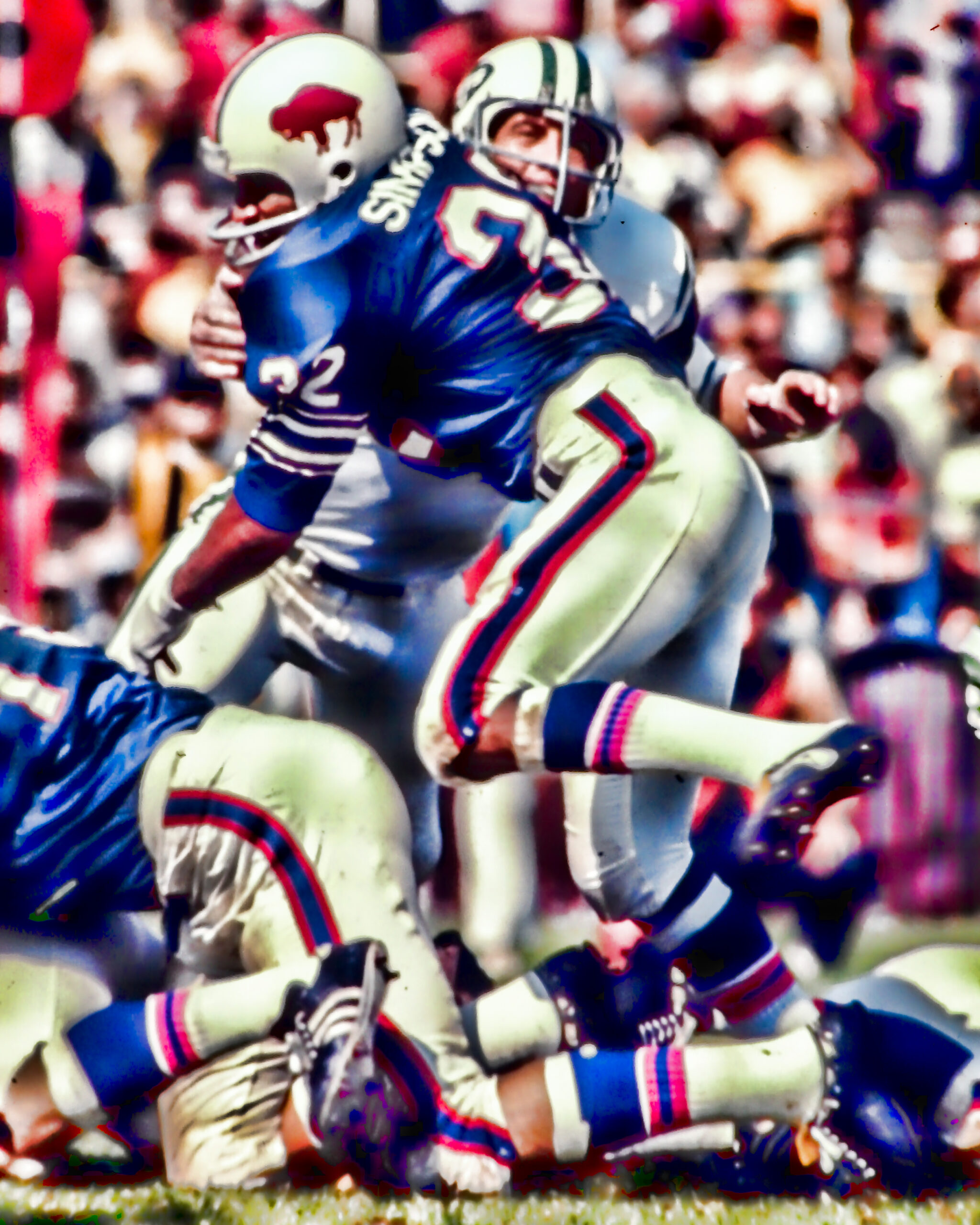 O.J. Simpson als Running Back der Buffalo Bills mit der Nummer 32