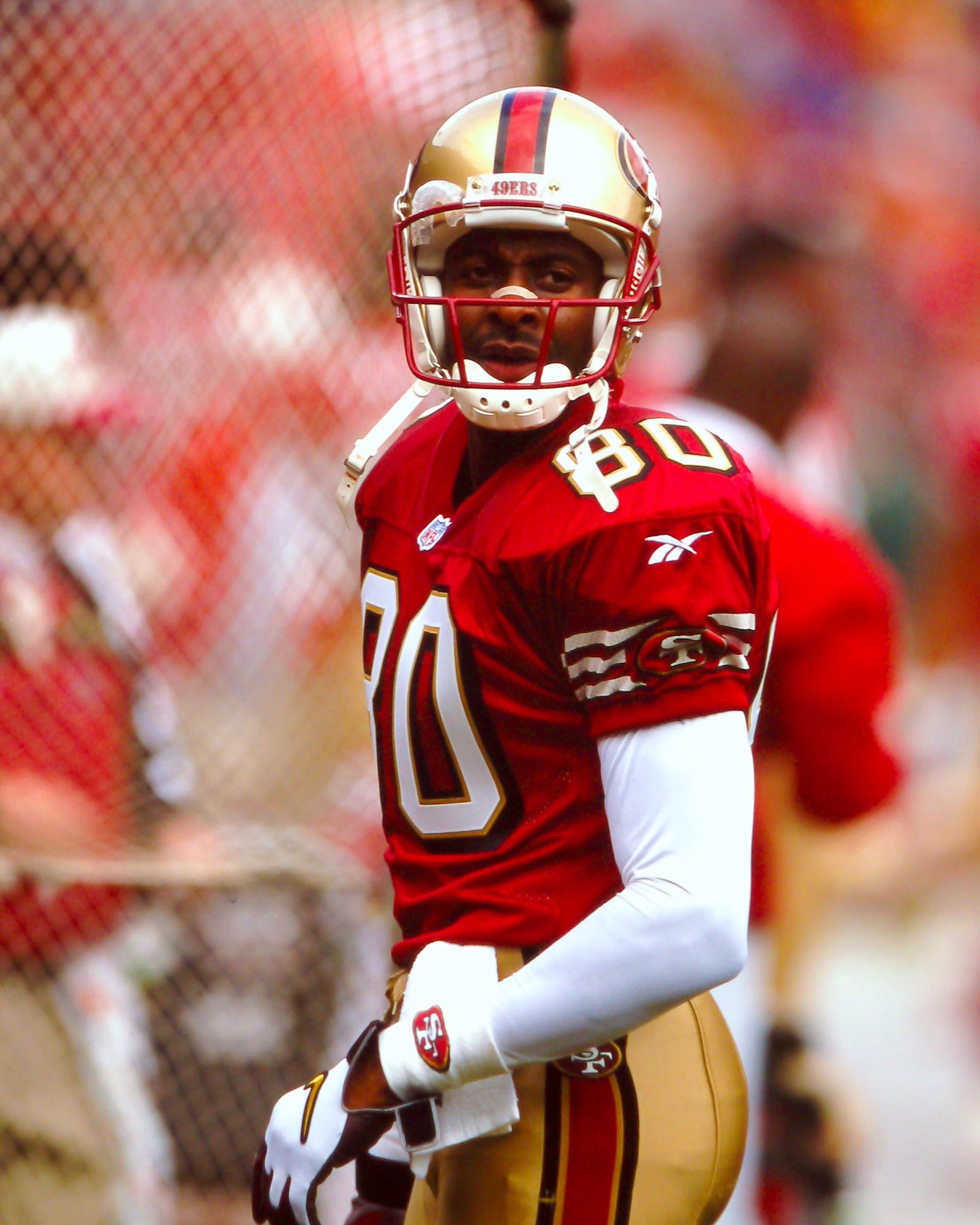 Jerry Rice mit der Nummer 80 im Trikot der San Francisco 49ers