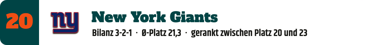 20. New York Giants