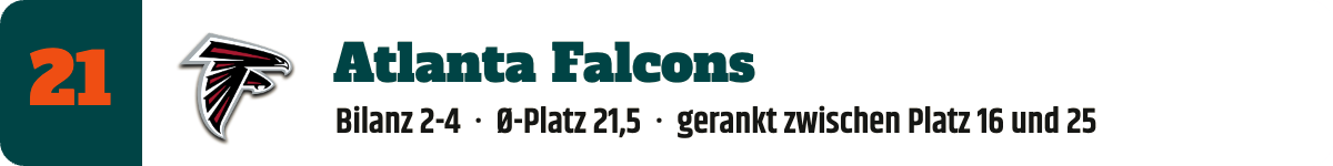 21. Atlanta Falcons