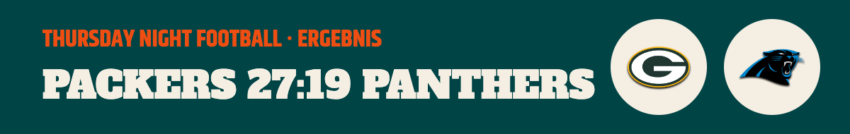 Packers 27:19 Panthers