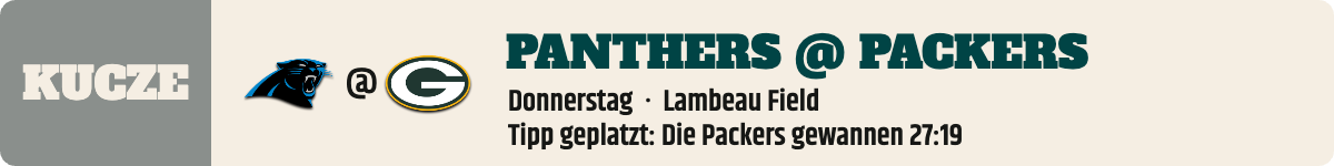 Kucze: Panthers @ Packers