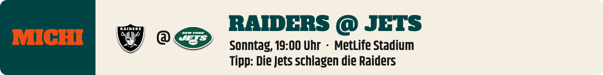 Michi: Raiders @ Jets